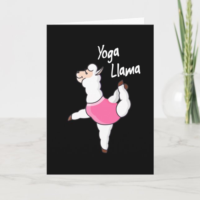 Yoga Llama Funny Meditation Yogi Gift Kort (Framsida)