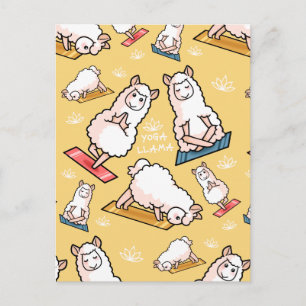 Yoga Llama Galenhet Vykort