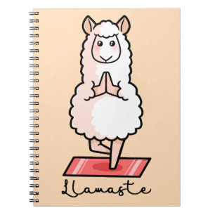Yoga Llama - Llamaste Anteckningsbok Med Spiral
