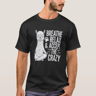 Yoga Llama Namaste Meditation Zen Animal Yoga Inst T Shirt