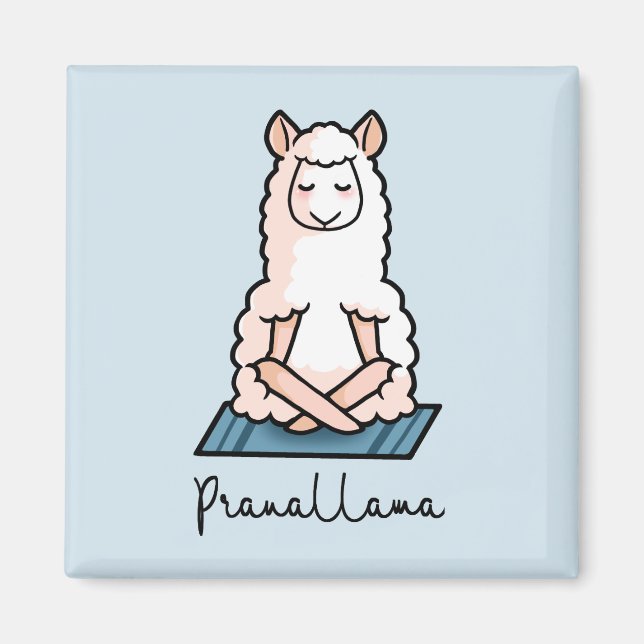 Yoga llama - Pranallama Magnet (Framsidan)