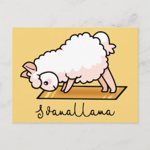 Yoga llama - Svanallama Vykort