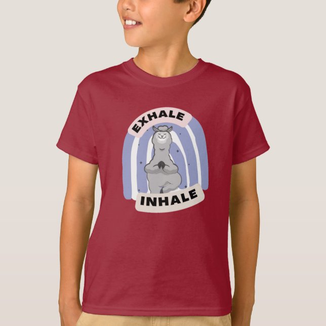 Yoga Llama T Shirt (Framsida)