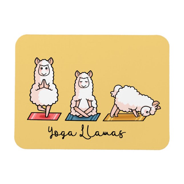 Yoga Llamas Magnet (Horisontell)