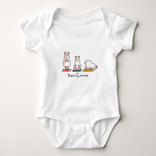 Yoga Llamas T Shirt (Framsida)
