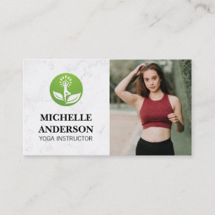 Yoga logotyp Foto för anpassningsbar Professione Visitkort