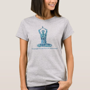 Yoga Lotus används med Zen proverb i blåsor Tee Shirt