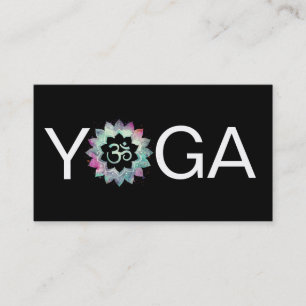 *~* Yoga Lotus Aum OM Mandala Lärare Instruktör Visitkort