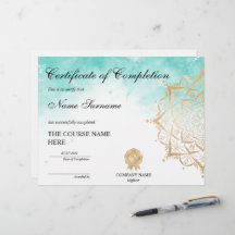 Yoga Lotus Certificate of Complete Award Course