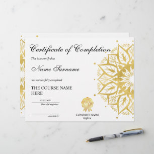 Yoga Lotus Certificate of Complete Award Course
