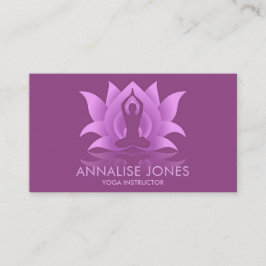 Yoga Lotus Flower Pose Visitkort