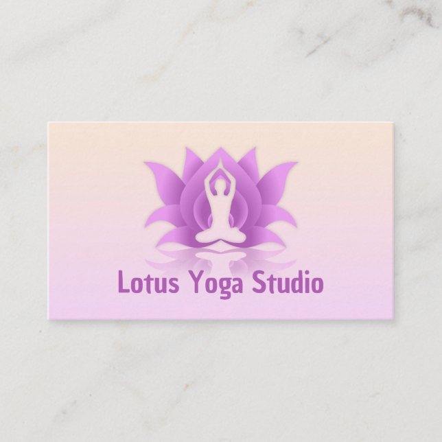 Yoga Lotus Flower Pose Visitkort (Framsida)