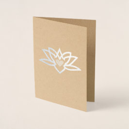 Yoga Lotus Heart Foil Folierat Kort