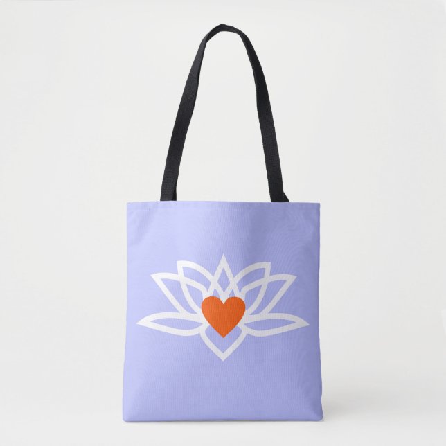 Yoga Lotus Heart Tygkasse (Framsida)