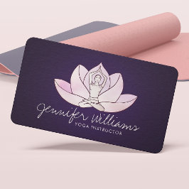 Yoga Lotus Line art - Gentle Ro Visitkort
