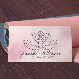 Yoga Lotus Line art - Gentle Ro Visitkort