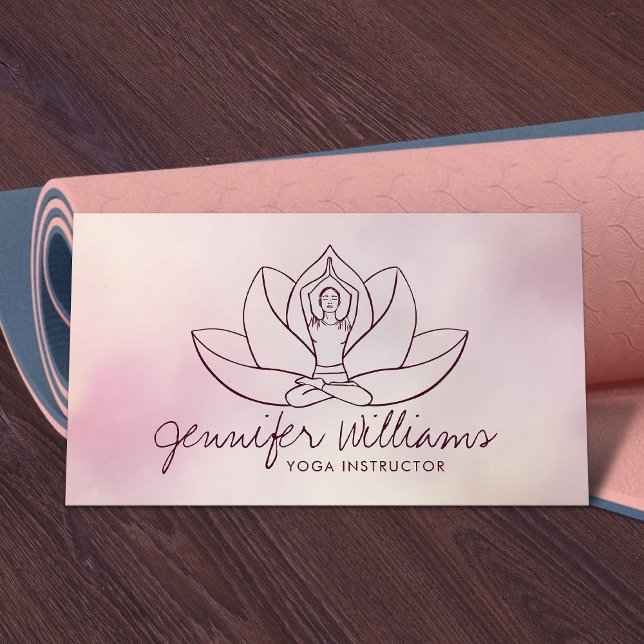 Yoga Lotus Line art - Gentle Ro Visitkort (Skapare uppladdad)