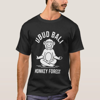 Yoga Lotus Monkey Forest Ubud Bali Souvenir T Shirt