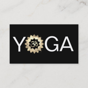 *~* Yoga Lotus OM Mandala lärarexamen Aum Visitkort