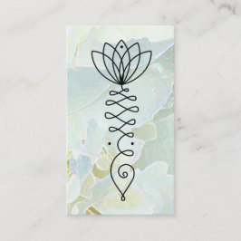 ~* Yoga Lotus Pastel Massage Reiki Healer Peony Visitkort