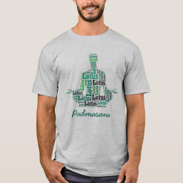 Yoga Lotus Pose i skuggor av Blue och Teal T Shirt