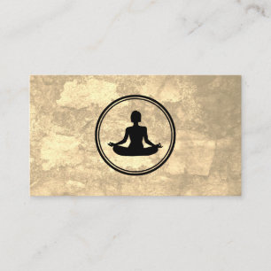 Yoga Lotus Pose Sepia Struktur Visitkort