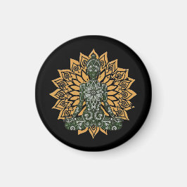 Yoga Lotus Pose Zen Graphic Magnet