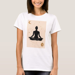 Yoga lotus position silhouette zen-kollage t shirt