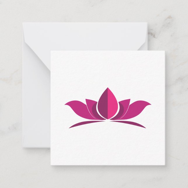 Yoga Lotus Power Meditation Symbol Gift Idea Anteckningskort (Framsida)