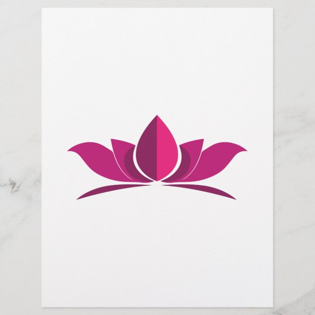 Yoga Lotus Power Meditation Symbol Gift Idea Reklamblad (Framsidan)
