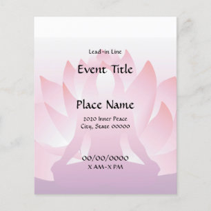 Yoga Lotus Small Event Flyer