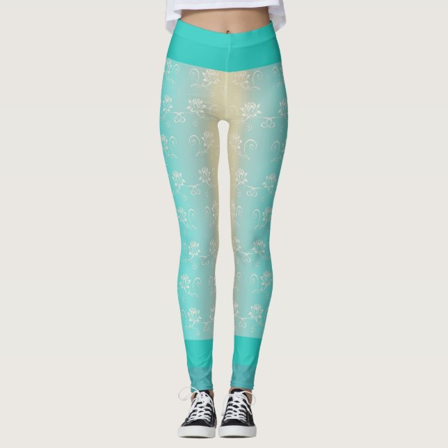 Yoga  Lotus tattoo Leggings (Framsida)