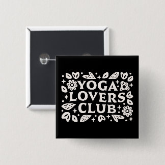 Yoga lover club funny yogi friends black knapp