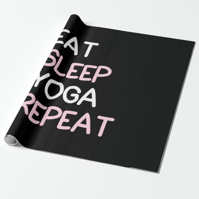 Yoga Lover | Eat Sleep Yoga Repeat Presentpapper (Utrullad)
