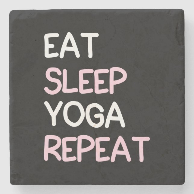 Yoga Lover | Eat Sleep Yoga Repeat Stenunderlägg (Framsidan)