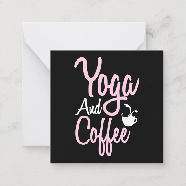 Yoga Lover | Yoga And Coffee Anteckningskort (Framsida)