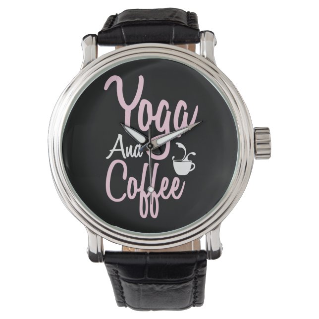 Yoga Lover | Yoga And Coffee Armbandsur (Framsida)