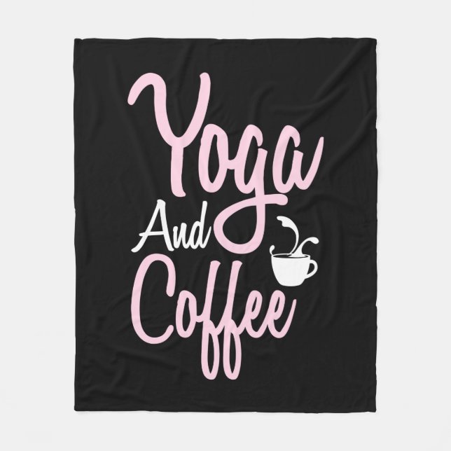 Yoga Lover | Yoga And Coffee Fleecefilt (Framsidan)