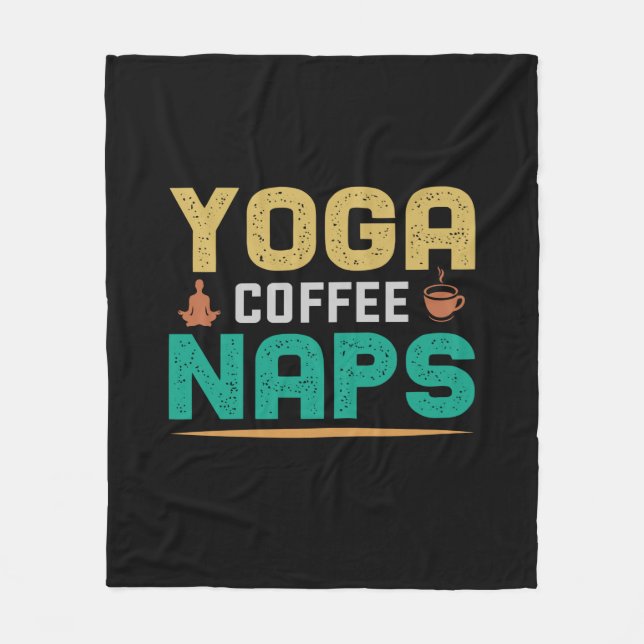 Yoga Lover | Yoga Coffee Naps Fleecefilt (Framsidan)