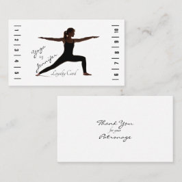 Yoga Loyality Slår Card Women Silhouette Visitkort