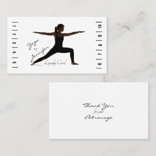 Yoga Loyality Slår Card Women Silhouette Visitkort