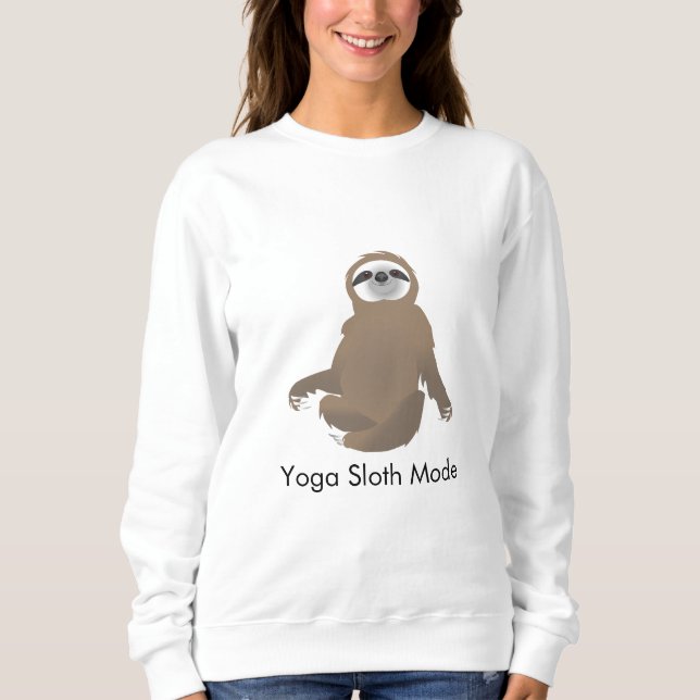 Yoga Lutfisk Mode Brun Trögdjur T Shirt (Framsida)