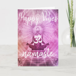 Yoga Lycklig Vibes Namaste OM-hälsningskort Kort