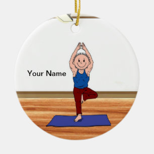 Yoga - Male Julgransprydnad Keramik