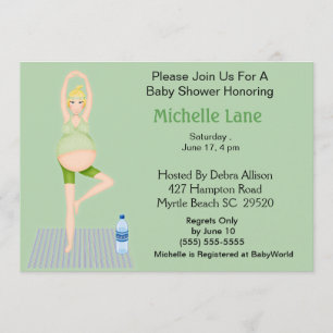 Yoga Mamma Baby Shower-inbjudan Inbjudningar
