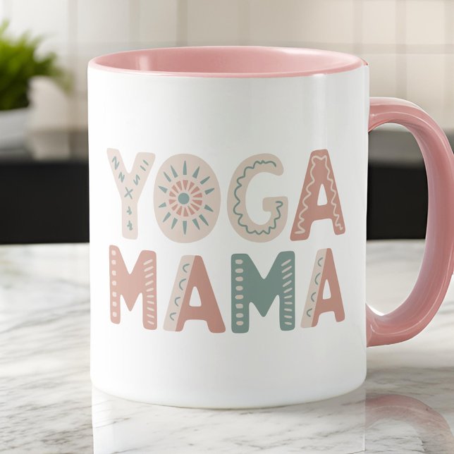 Yoga Mamma Boho Pastel Classic Coffee Mugg (Skapare uppladdad)