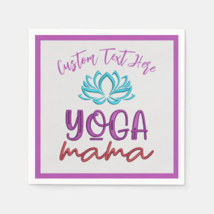 Yoga Mamma Lotus Flower Zen Andlig Meditation Pappersservett