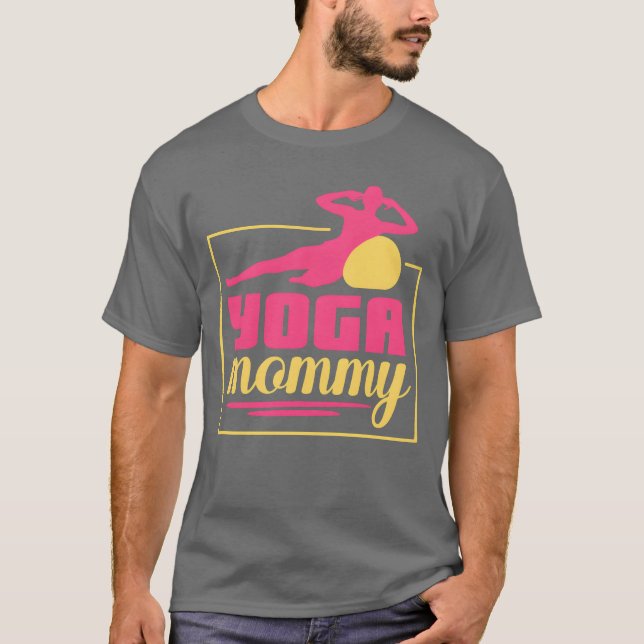 Yoga Mamma Mamma Mor Hobby roligt T Shirt (Framsida)