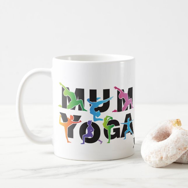 Yoga Mamma Meditation Hobby Cute Mamma Kaffemugg (Med munk)
