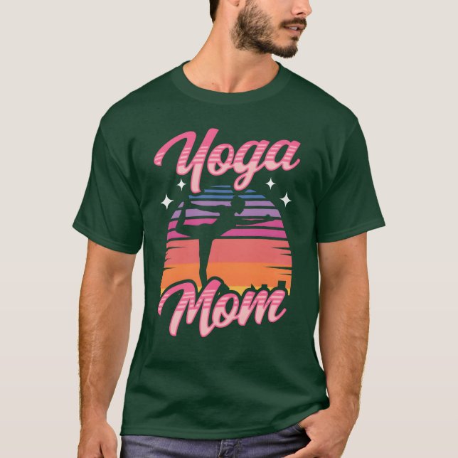 Yoga Mamma Mor Hobby Mamma flicka T Shirt (Framsida)